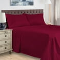 thumbnail image 2 of Superior 3-Piece Modern Burgundy Egyptian Cotton Sheet Set, Twin, 2 of 8