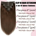 thumbnail image 3 of Chocolate Brown Extensions Clip in #4 Real Human Straight Real Hair Extensions, 3 of 6
