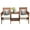 White, variant on Spaco 3 pcs Outdoor Patio Table Chairs Set, Outdoor Patio Rattan Conversation Bistro Set with Acacia Wood Loveseat-Red