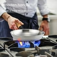 thumbnail image 5 of Stainless Steel Frying Pan 12" Steel Skillet 3 Ply Cookware Deep Frying Pan, 5 of 6
