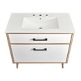 thumbnail image 6 of Modway Maverick 36" Wood Bathroom Vanity with Tapered Legs in White/Oak, 6 of 11