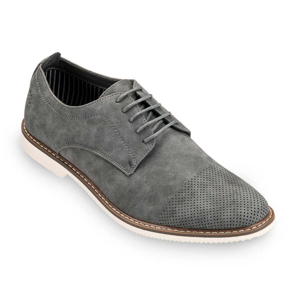 mio marino men's suede derby casual dress shoes