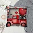 thumbnail image 2 of Nawypu  Buffalo Plaid Valentines Day Pillow Covers Polka dot Stripes Love Heart Truck Valentine Pillows Decorative Throw Pillows Valentines Day Decor for Home Valentines Day Decorations, 2 of 5