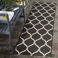 thumbnail image 2 of SAFAVIEH Courtyard Linnet Geometric Indoor/Outdoor Runner Rug, Black/Beige, 2'4" x 12', 2 of 9