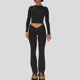 thumbnail image 1 of Conjunto de pantalón y camisa corta ajustado para mujer conjunto de chándal ajustado de 2 piezas a juego, 1 of 6