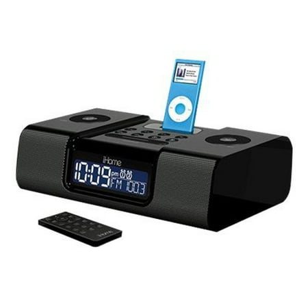 iHome iH9B6 - Clock radio with Apple Dock cradle - black