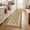 Flaxen color, variant on GlowSol 8x10 Washable Area Rug, Jute Checkered Non Slip Kitchen Rug, Low Pile Easy Clean Hallway Carpet for Entryway Laundry Room, Blue