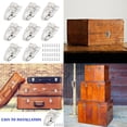 thumbnail image 4 of 8 pestillos de palanca Pestillos de pico de pato de metal vintage con tornillos de montaje Cerrojo decorativo para cajas de madera Cajas de herramientas decorativas, 4 of 5