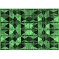 thumbnail image 1 of Ahgly Company Indoor Rectangle Oriental Emerald Green Modern Area Rugs, 7' x 10', 1 of 4