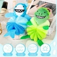thumbnail image 4 of 2 Pcs Bath Loofahs Kids Toddler Body Loofahs Cute Cartoon Kids Loofah Kid Bath Sponges Loofah Bath Pouf Body Scrubber Mesh Loofah Sponges for Children Shower Washing Exfoliating (Animal), 4 of 5