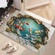 thumbnail image 4 of Alfombra de terciopelo de cristal | Alfombra de baño antideslizante con diseño de carpa 3D | Felpudo absorbente de agua para la entrada | 40 x 60 cm, 4 of 6