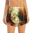 thumbnail image 4 of Lsque Yin Yang 1 Printed Women's Running Shorts with Liner Pockets,Elastic Quick Dry Workout Athletic Gym Yoga Shorts,Womens High Waist Shorts-Small, 4 of 9