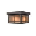 thumbnail image 3 of Millennium Lighting  Brockston 1 Light Outdoor Flush Mount with Amber Frosted Glass Shade, 3 of 3