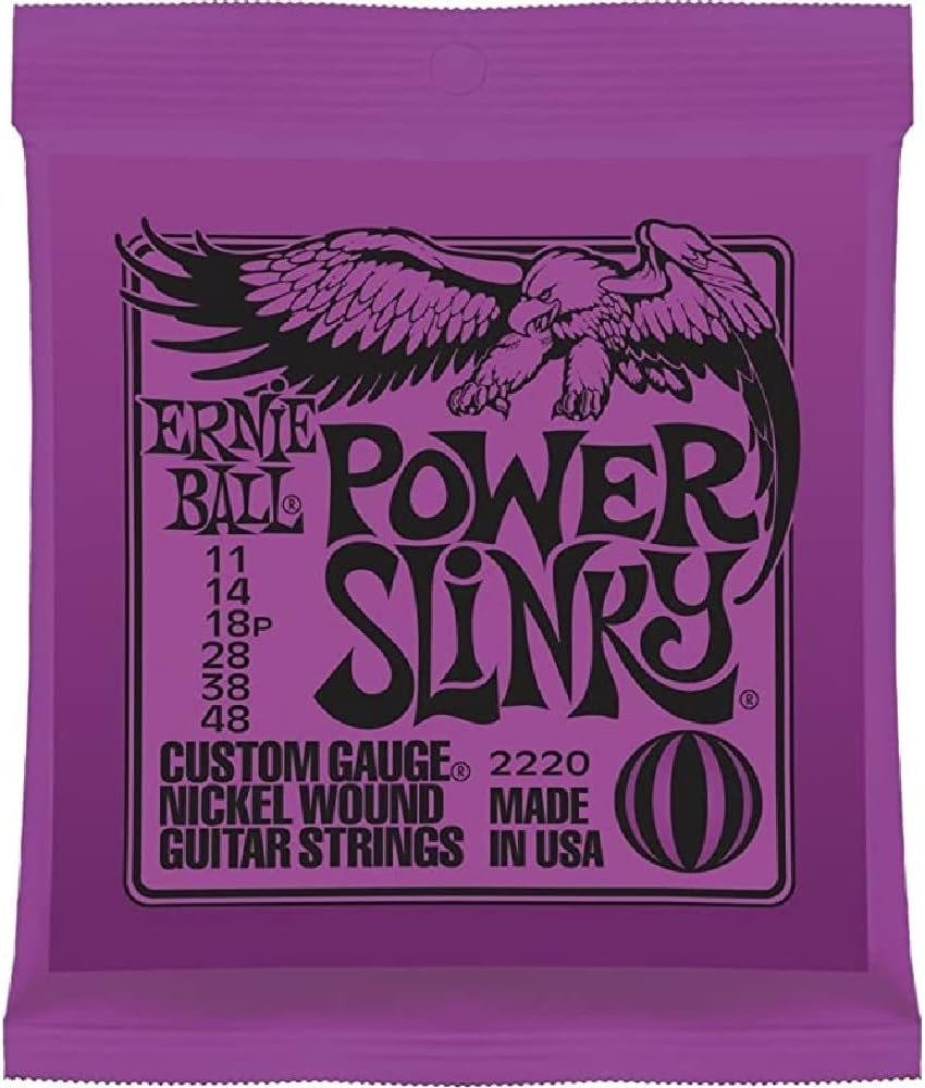 Ernie Ball Guitar Strings  2- Pack Power Slinky Electric 11-48 Nickel Wound