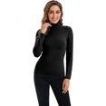 thumbnail image 3 of HSHDLDF Hauts à Manches Longues pour Femmes Col Roulé Doux Extensible Ajusté Couche de Base, 3 of 7