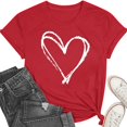 thumbnail image 6 of Vetsdori Short Sleeve Shirts for Women Holiday Gifts for Her Pullover Young Adult Cotton Workout Blouses Graphic Valentine,Summer Trendy Ladies Tops Cute, 6 of 8