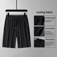 thumbnail image 5 of Thousandth Men's Vacation Quick Dry Regular Fit Plus Summer Size Elastic Waist Drawstring Shorts Pocket Cargo Lightweight Shorts Running Fashionable Pants Bandage Casual Shorts, 5 of 10