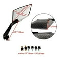 thumbnail image 4 of Electronicheart Pack of 2 Motorcycle Mirrors Beautiful Lines Rear View Square Anti-shock Free Adjustment Wide Angle Moped Accessories, 4 of 6