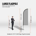 thumbnail image 5 of KFFKFF Swooper Flag Pole Set, Includes 2 Units of 12.7 ft Flag Poles for Outdoor Business Promotions, Comes with Ground Stakes & Portable Bag (Excludes Flag), 5 of 9