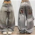 thumbnail image 1 of Y2k-ropa de calle Punk para hombre, pantalones vaqueros de Hip Hop, ropa de trabajo de la costa oeste, estilo Rap rasgado, ropa holgada de talla grande, pantalones para fregar, 1 of 5