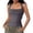 Dark Gray, variant on Fgnfyis Women's Tops Square Neck Sleeveless Double Layer Fitted Camisole Tank Top for Casual Wear and Style Womens Tank Tops Brick Red M