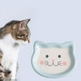 thumbnail image 3 of Cartoon Cat Bowl Dish Saucer Shape Eating Feeding Bowl Non Skid Food Container Plate Ceramics for Hedgehog Cats and Small Dogs Pet Supplies blue, 3 of 6