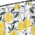 thumbnail image 3 of Yellow Lemon Fruit Leaves White Pattern Shower Curtain 84"x72" ,Bathroom Decorative Shower Curtains Set with 12 Hooks,Modern Waterproof Washable Shower Curtain, 3 of 6