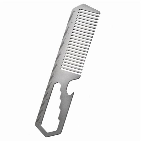 Titanium Alloy Multi-Tool Comb - Outdoor Camping Gear with Wrench Ruler and Bottle Opener