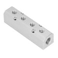 thumbnail image 1 of Air Air Manifold Large Flow Aluminium Pneumatic Block 40x40mm G1/2 Inlet G1/4 Outlet, 1 of 7
