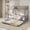 Twin over Twin with Trundle(Silver), variant on Uiowio Triple Bunk Bed Twin over Twin with Trundle,Triple Twin Bunk Bed with Ladder & Guardrail,Metal Convertible Triple Bunk Bed Frame for Teen & Adult,Bedroom,Dorm,Black(Mattress not included)