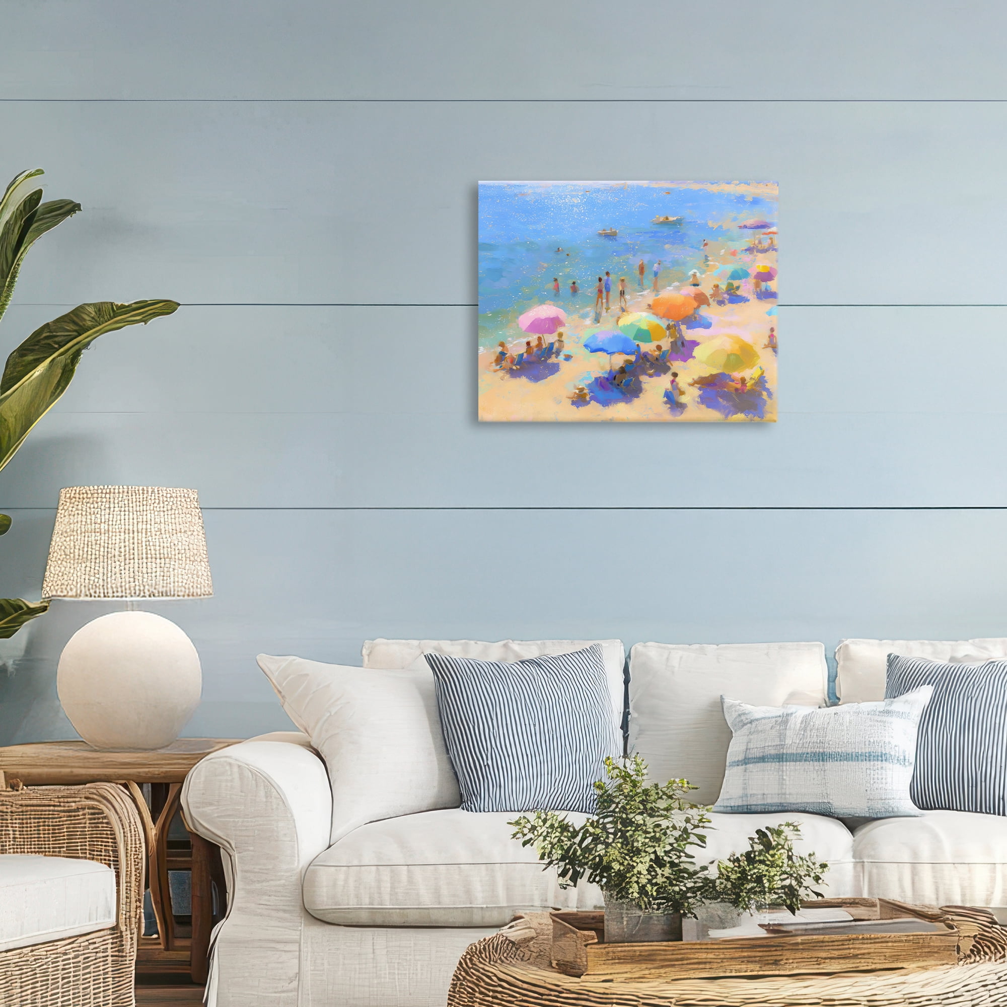 Stupell Industries Colorful Day at Beach Canvas Wall Art, design by LSR Design Studio