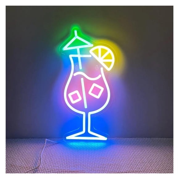 Cocktail Neon Sign Pub Bar Neon Signs Neon Wall Art, Home Bar Decor,Dinning Room Neon Sign 40cmx20cm