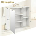 thumbnail image 3 of Gymax Bathroom Medicine Cabinet Wall Mounted Storage Organizer w/ Single Mirror Door White, 3 of 10