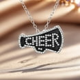 thumbnail image 6 of Delicate Cheerleader Necklace With Cubic Zirconia Lightweight Zincs Alloy Clavicle Chain Jewelry for Women Daily Wear, 6 of 8
