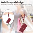 thumbnail image 4 of Wallet Case for Samsung Galaxy A54 5G Women Men, Durable PU Leather Magnetic Flip Lanyard Strap Wristlet Zipper Card Holder Kickstand Wallet Phone Case Cover Full Body Protection, Red, 4 of 10