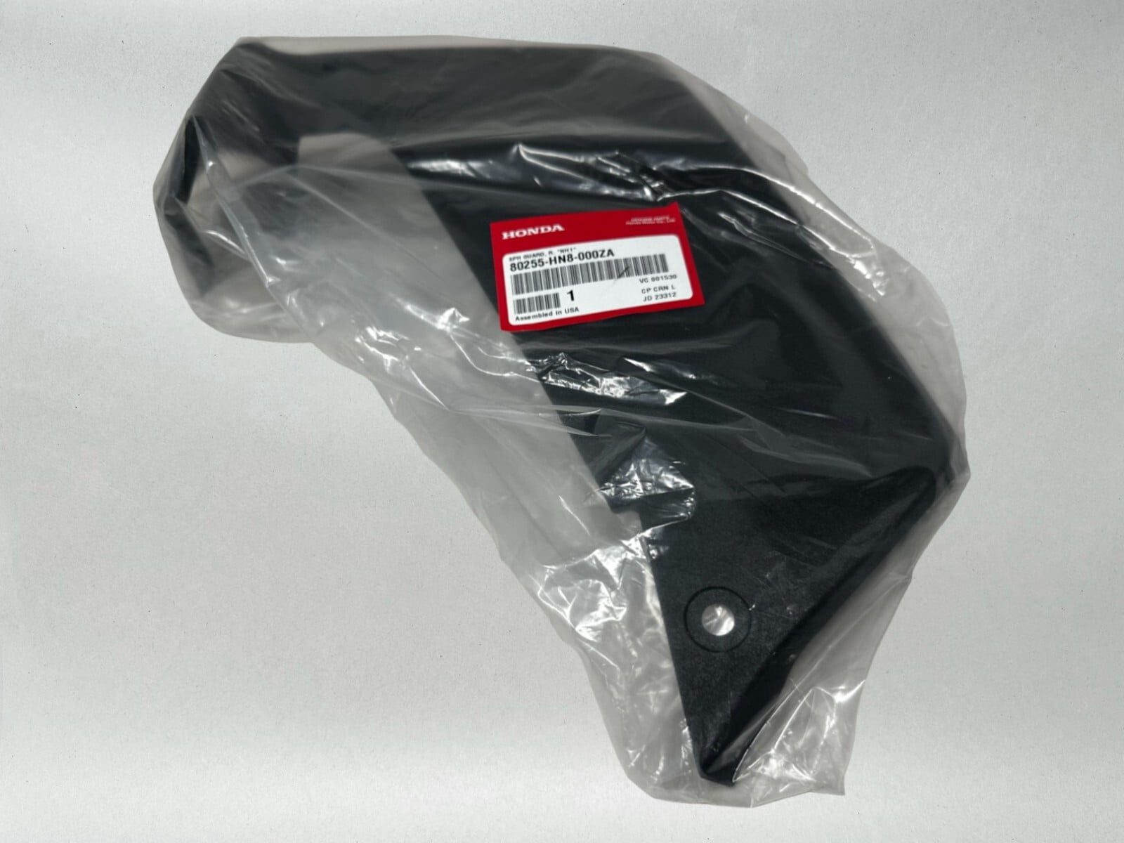 Honda OEM RINCON 650, 680 RIGHT REAR FENDER SPLASH, MUD FLAP, 80255-HN8-000ZA