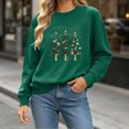 thumbnail image 4 of cocolona Christmas Sweatshirts for Women Christmas Tree Printed Crew Neck Long Sleeve Pullover Sweatshirts, 4 of 6