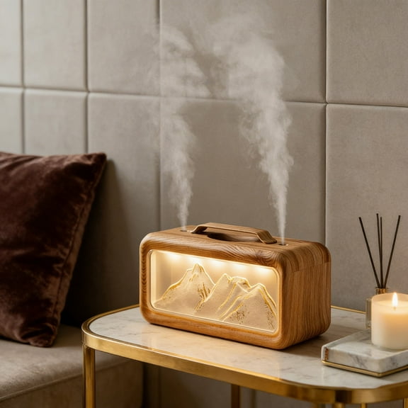 Humidifier for Room Home Small Quiet Air Portable humidifiers for Bedroom,Home Bedroom Heavy Fogs Large Capacity Double Spray Night Light Aromatherapy