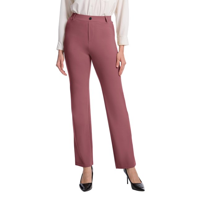 Pantalones de yoga VIMPEP de pierna recta con bolsillos y cintura alta para mujer
