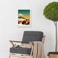 thumbnail image 2 of Japanese Motor Racing Abstract Car Illustration Artwork Framed Wall Art Print A4, 2 of 4