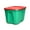 Green Base/Red Lid, variant on Homz 10-Gal Heavy Duty Plastic Bins with Lids, Titanium Silver (8 Pack)