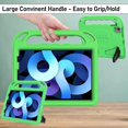 thumbnail image 6 of LTROP Case for iPad Air 5th/4th Generation Case(2022/2020), iPad Pro 11 Case 2021/2020/2018, Built-in Screen Protector, Shockproof Handle Stand Kids Case for iPad Air 5/4 10.9” and iPad Pro 11”, Green, 6 of 8