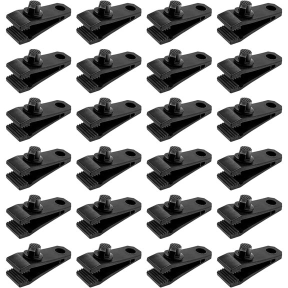 Tarp Clips Heavy Duty Lock Grip Clamps Thumb Screw Tent Clip Secures Tarps Awning Clamp Set for Camping Tarps Awnings Caravan Canopies Car Covers Swimming Pool Covers Boat Cover etc. (24)