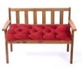 thumbnail image 5 of Waterproof Indoor Outdoor Garden Bench Seat Cushions,Thicken Patio Bench Soft Rocking Chairs Pad Lounger Seat for Porch Wicker Loveseat Settee (19.68x39.37in,Red), 5 of 8