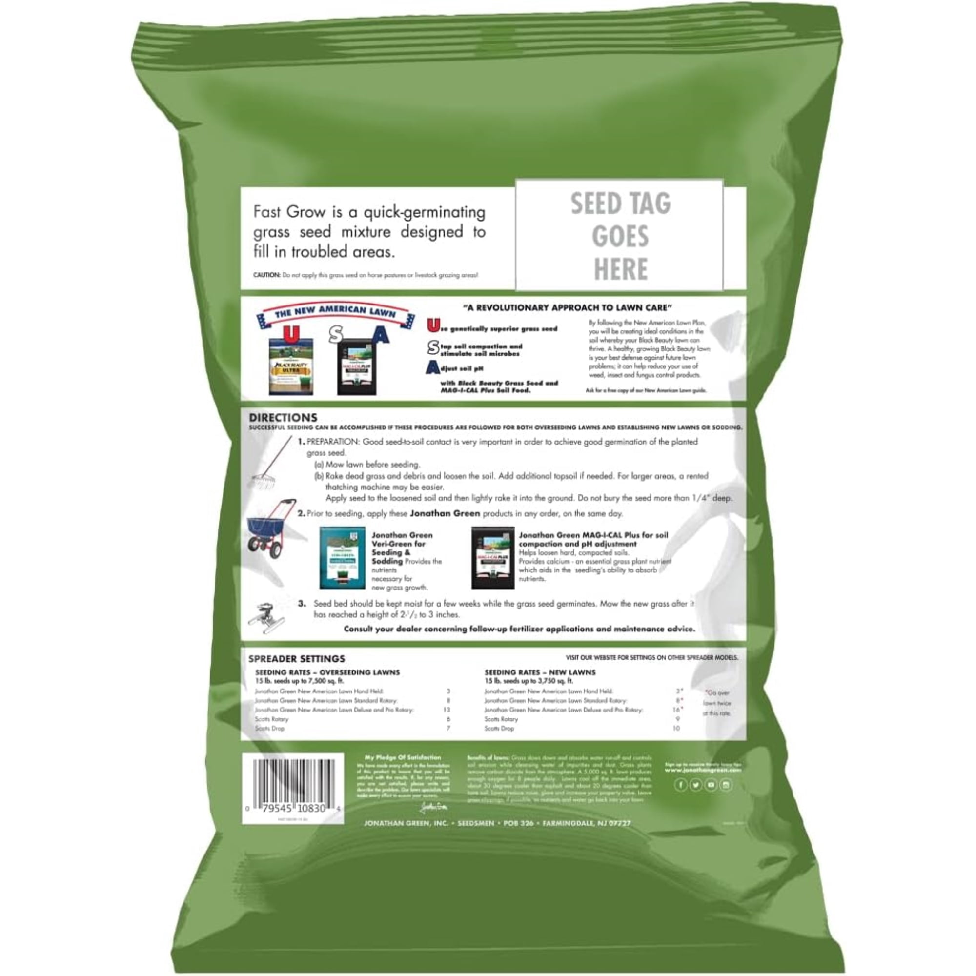 Fast Grow Grass Seed Mix, 15 Pounds