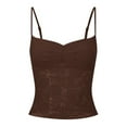 thumbnail image 3 of Hauaitttt Trendy Women's Lace Tank Tops for Everyday Wear Stylish Lace for Spring and Summer Pairs Well with Jeans Bra Camisole plus Size Workout Top Clothes Women Business Shirts Women Top Women, 3 of 3