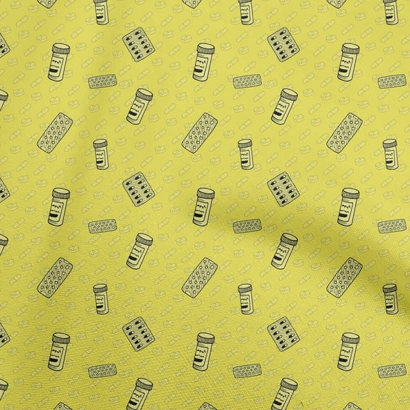 oneOone Cotton Poplin Lime Fabric Medical Quilting Supplies Print Sewing Fabric By The Yard 42 Inch Wide