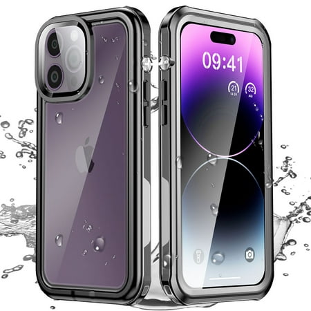 For iPhone 14 Pro Waterproof Case Underwater Full Body Shockproof Heavy Duty Protective Cover Built-in Screen Protector