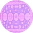 thumbnail image 1 of Ahgly Company Indoor Round Oriental Purple Traditional Area Rugs, 8' Round, 1 of 4