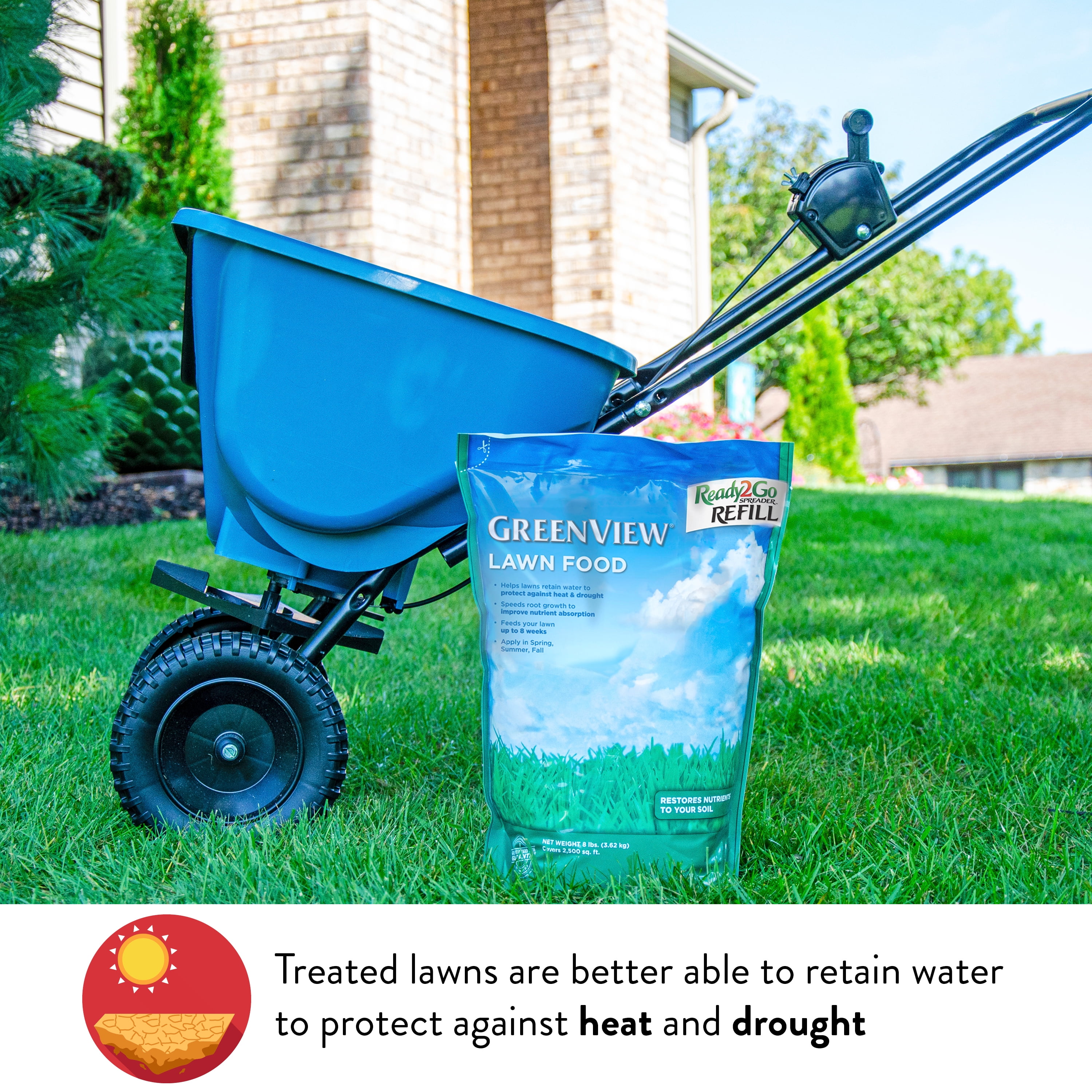 GreenView Lawn Food Fertilizer with GreenSmart - 48 lbs. - Covers 15,000 Sq. ft.